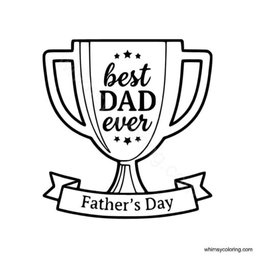 Best Dad Ever coloring page