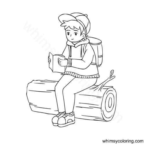 Camper reading a map Camper reading a map