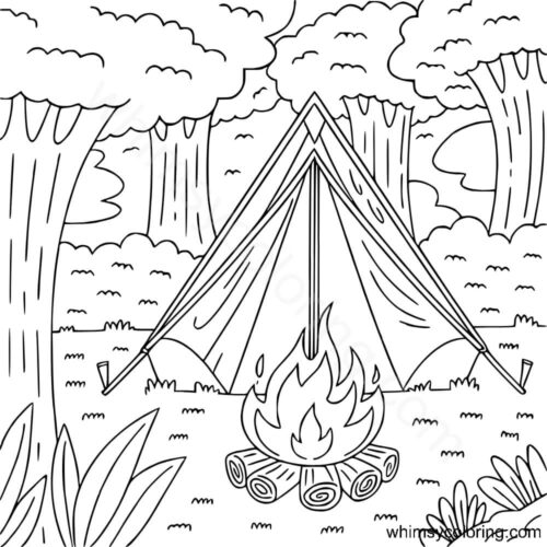 Campfire coloring pages Campfire coloring pages
