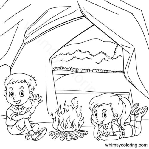 Camping coloring pages to print Camping coloring pages to print