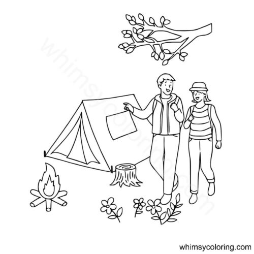Camping colouring pages Camping colouring pages