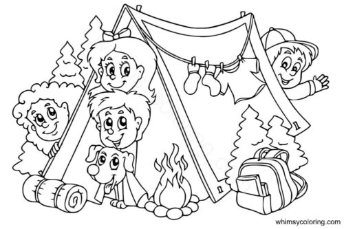 Cute camping coloring pages Cute camping coloring pages