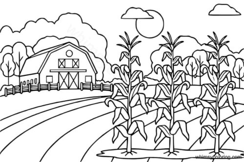 Farm coloring pages for adults