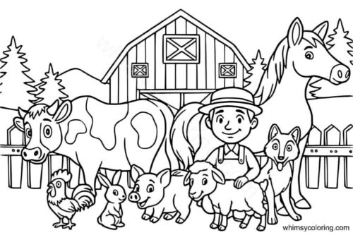 Farm coloring pages to print