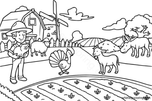 Free farm coloring pages to print