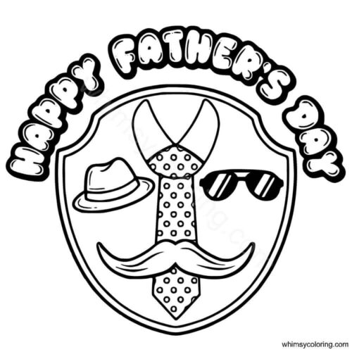 Happy Father's Day colouring pages
