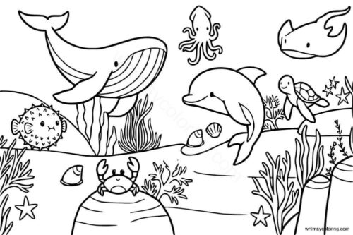 Humpback whale under the sea