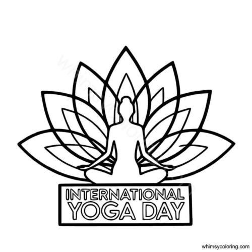 International Yoga Day coloring page International Yoga Day coloring page