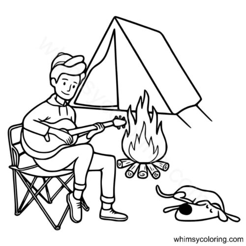 Jamming while camping Jamming while camping