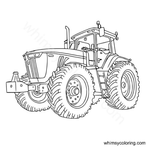 John Deere tractor coloring page