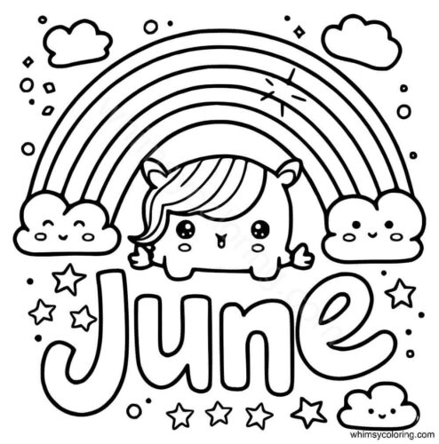 Kawai June coloring page Kawai June coloring page