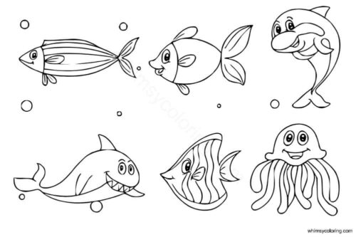 Ocean animals coloring pages printable