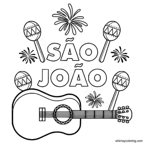 Sao Joao coloring page Sao Joao coloring page