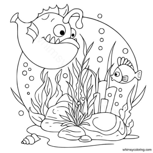 Scary fish under the sea
