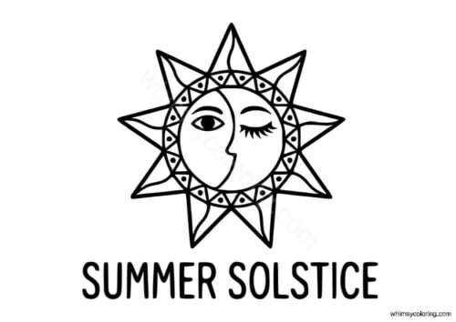 Summer Solstice coloring page Summer Solstice coloring page