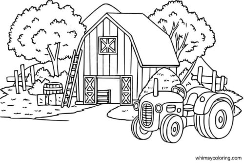 Tractor at farm