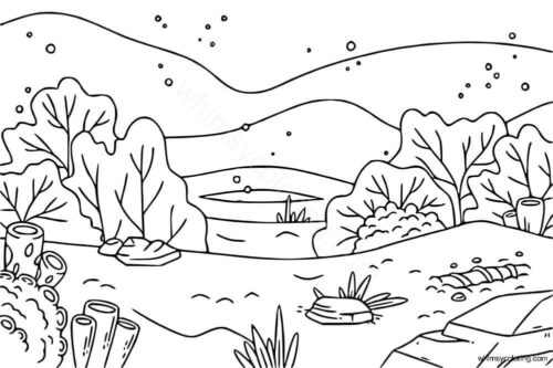 Under the sea coloring pages PDF