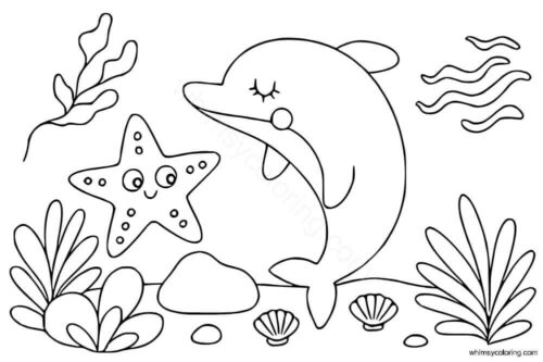 Under the sea coloring pages for preschool