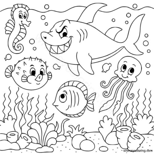 Under the sea colouring pages