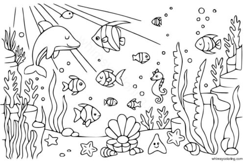 Under the sea colouring pages printable