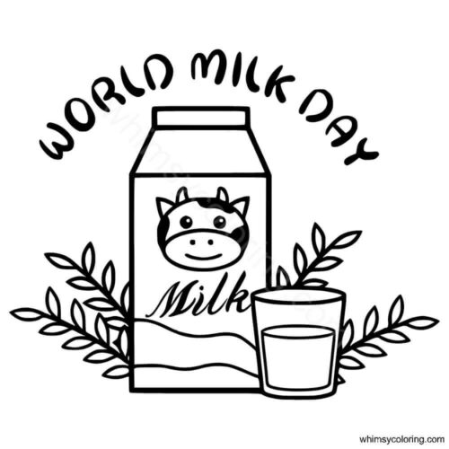 World Milk Day coloring page World Milk Day coloring page