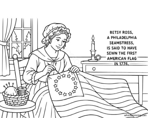 Betsy Ross Flag Day coloring page Betsy Ross Flag Day coloring page