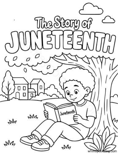 Child reading the story of Juneteenth Child reading the story of Juneteenth