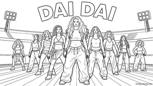 Dai Dai Shakira coloring page