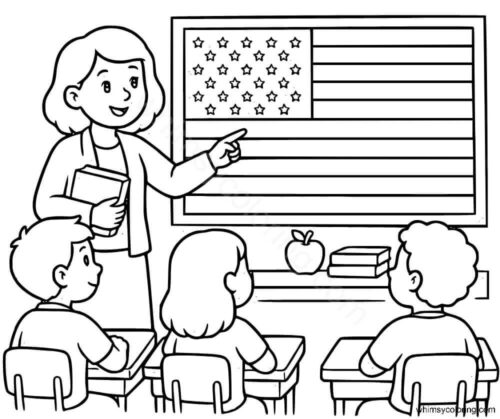 Easy Flag Day Coloring Pages Easy Flag Day Coloring Pages