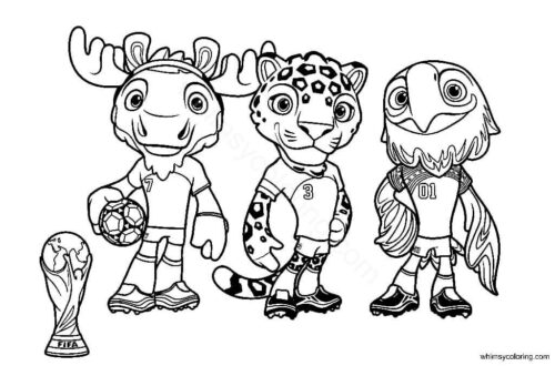 Fifa 2026 mascots coloring pages