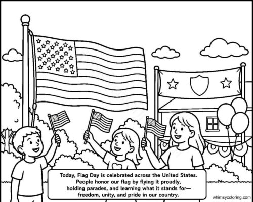 Flag Day celebrations coloring pages Flag Day celebrations coloring pages