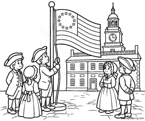 Flag Day coloring pages PDF Flag Day coloring pages PDF
