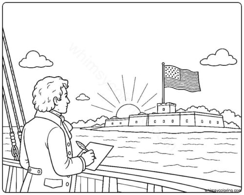 Francis Scott Key sees the US Flag at Fort McHenry Francis Scott Key sees the US Flag at Fort McHenry