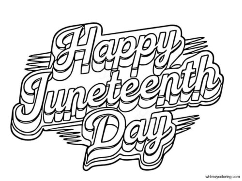 Happy Juneteenth Day coloring pages Happy Juneteenth Day coloring pages