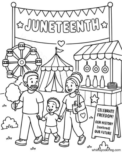 Juneteenth carnival coloring page Juneteenth carnival coloring page