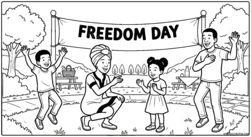 Juneteenth celebrations coloring page Juneteenth celebrations coloring page