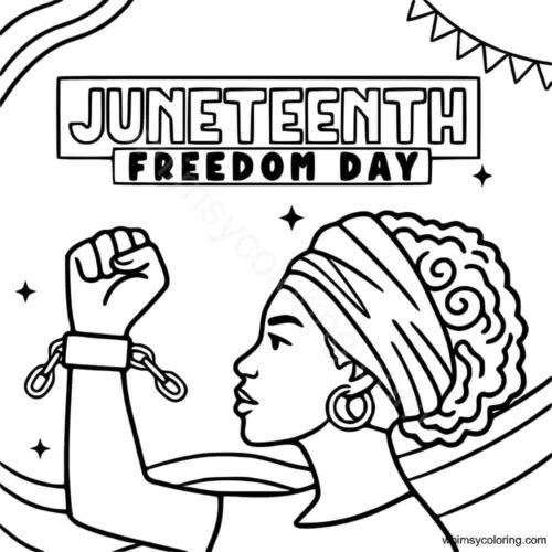 Juneteenth coloring page for adults Juneteenth coloring page for adults
