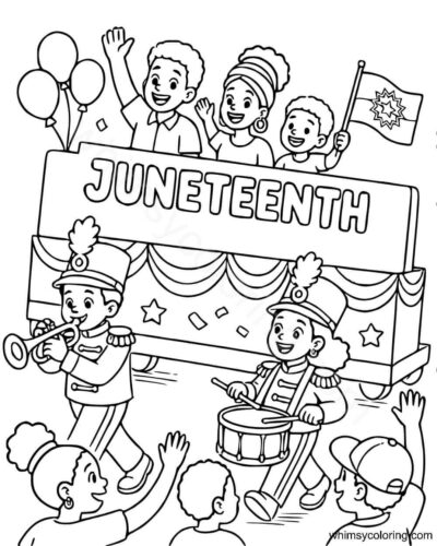 Juneteenth parade coloring pages Juneteenth parade coloring pages