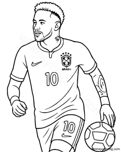 Neymar Jr coloring page