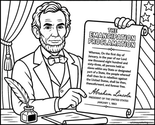 The Emancipation Proclamation coloring page The Emancipation Proclamation coloring page