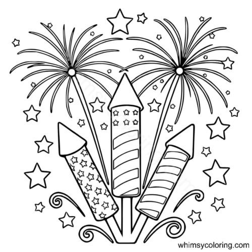 4th of July fireworks coloring pages 4th of July fireworks coloring pages
