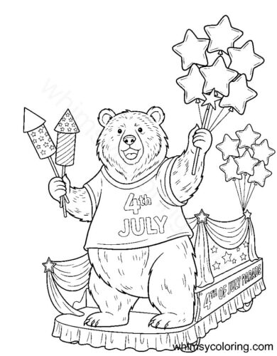 4th of July parade coloring page 4th of July parade coloring page