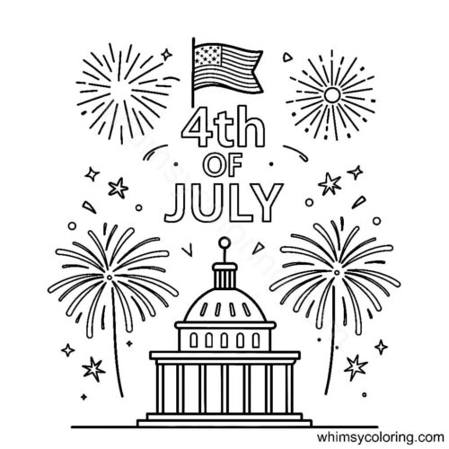 American Independence Day coloring page American Independence Day coloring page