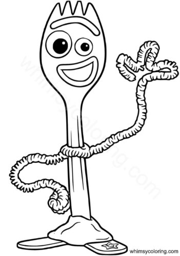 Forky from Toy Story coloring page Forky from Toy Story coloring page