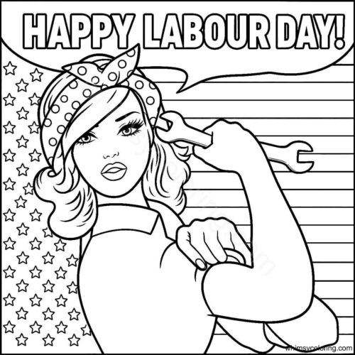 Happy Labor Day coloring pages PDF