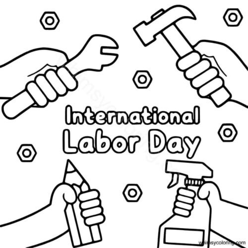 International Labor Day coloring page