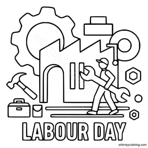 Labor Day coloring book