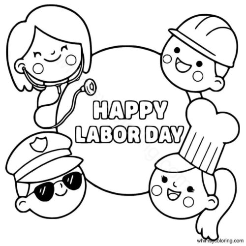 Laborers coloring page