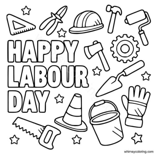 Labour Day coloring pages
