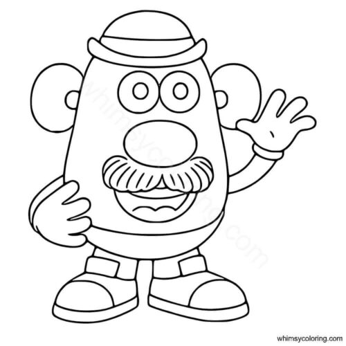 Mr Potatohead coloring page Mr Potatohead coloring page